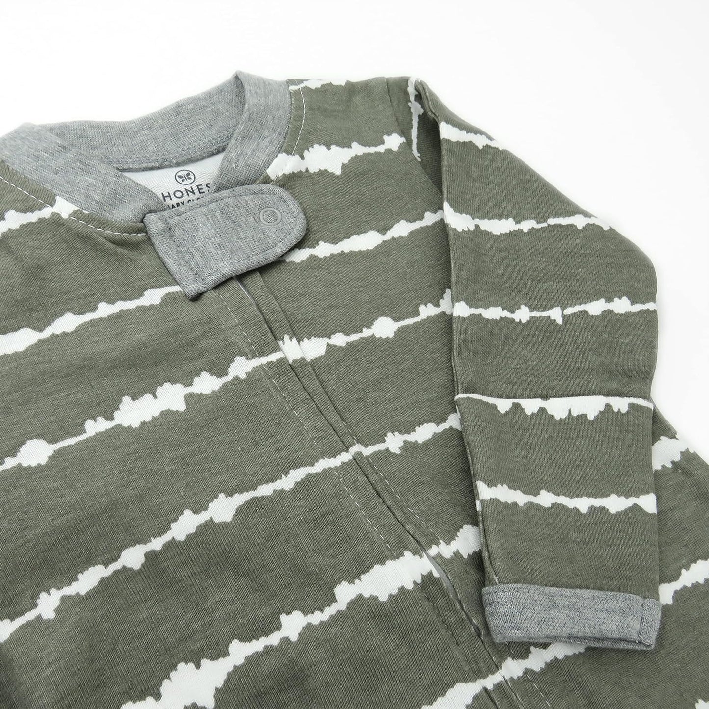 HonestBaby Baby Sleep N' Play One-Piece Zip-Front Footed Organic Cotton Pajama Sleeper