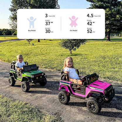 24V Kids Ride on Car, Kids Electric Vehicles Car Ride on Toy Truck for Toddlers w/Remote Control, 400W Motor - Pink