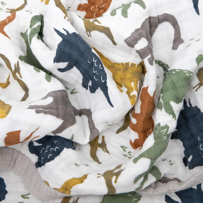 Little Unicorn Premium Quilted Throw | Super Soft, Multi-Layered Muslin XL Blanket| Great for Kids