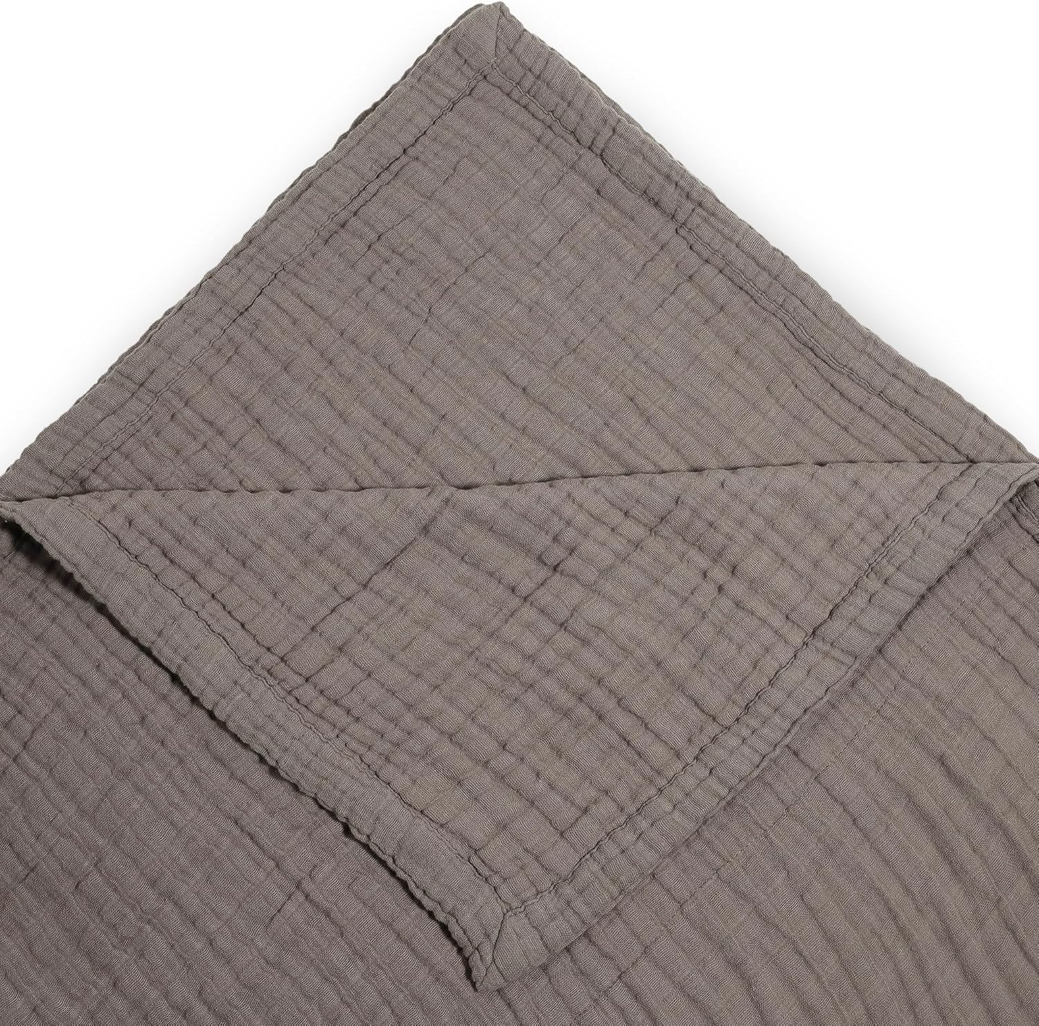 Little Unicorn Premium Quilted Throw | Super Soft, Multi-Layered Muslin XL Blanket| Great for Kids