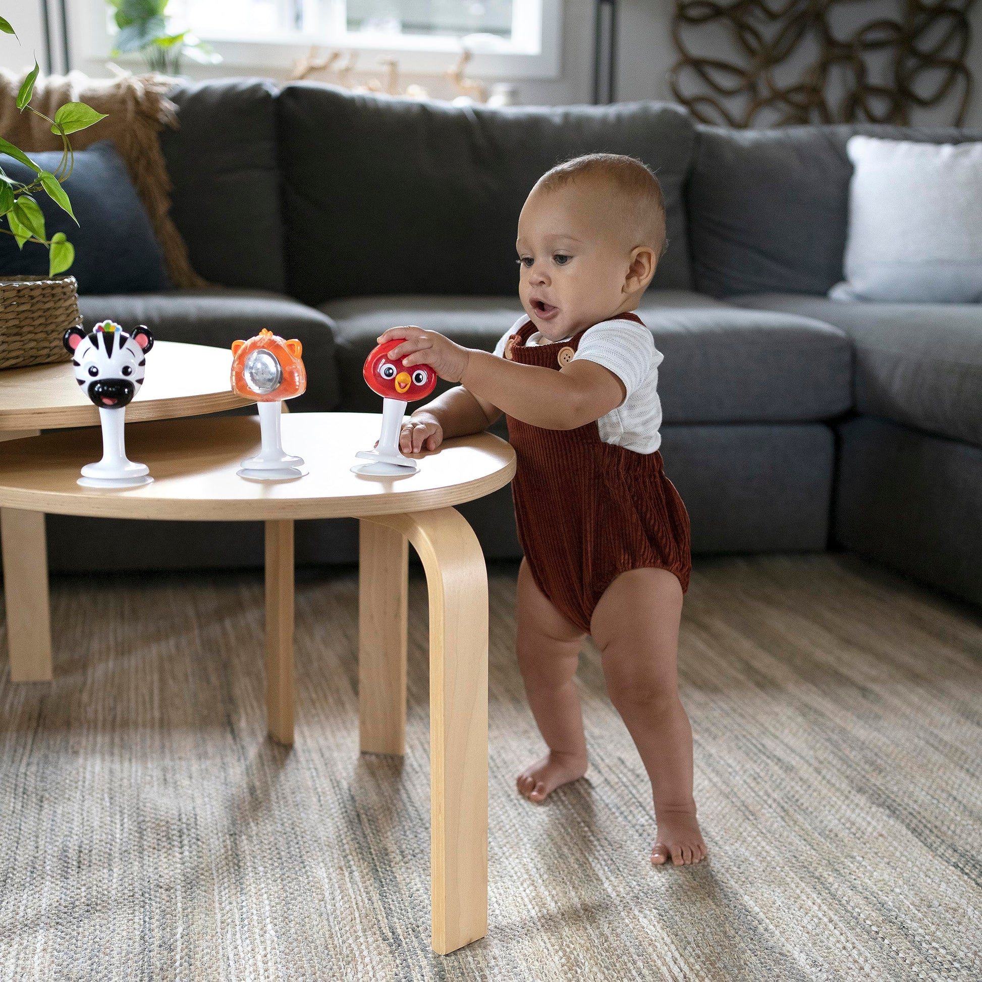 Baby Einstein Rattle & Jingle Trio High Chair Suction Toys Take-Along Musical Rattle Set Age 6